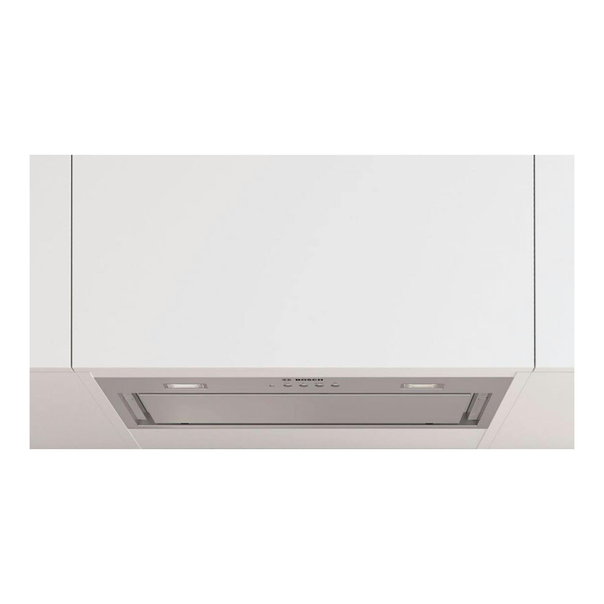 Grupo filtrante Bosch DLN56AC50 inox, empotrado en techo, vista frontal inferior.