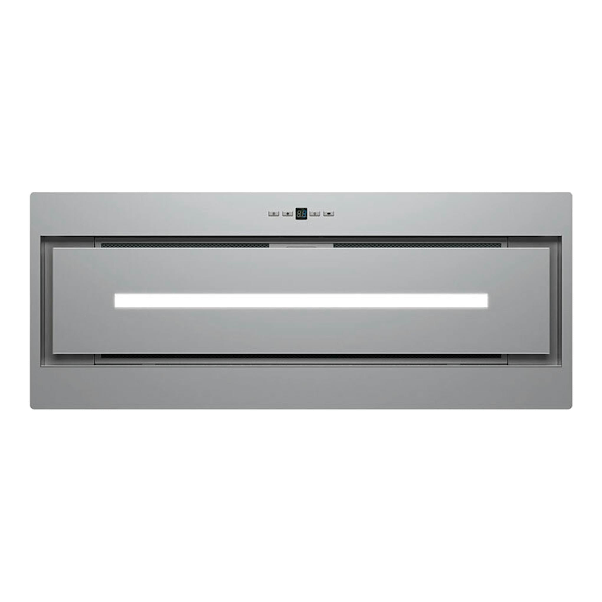 Grupo filtrante Cata GPL75X inox, vista frontal de campana extractora rectangular en acero inoxidable.