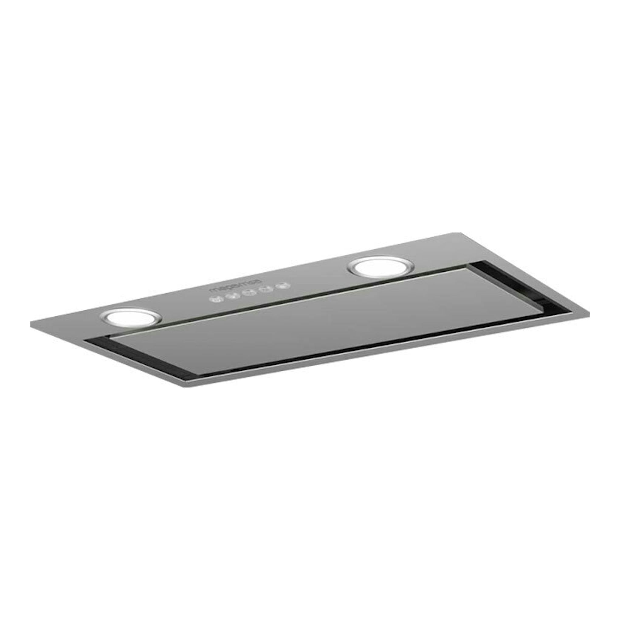 Grupo filtrante Mepamsa Irun 70 inox, vista superior en ángulo, con dos luces circulares.