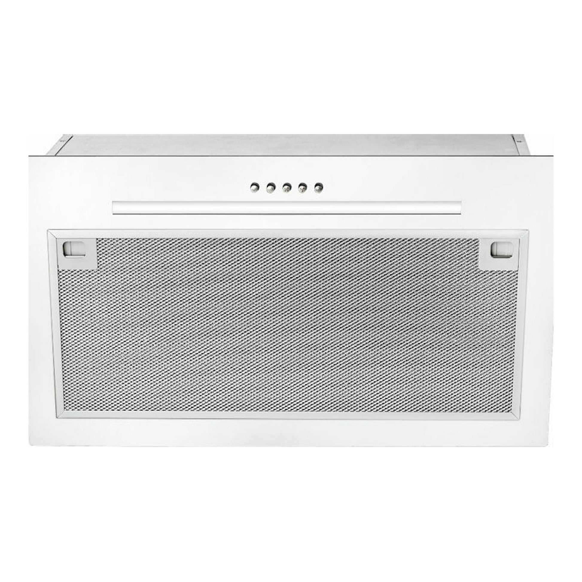 Grupo filtrante Teka GFG 2 blanco, vista frontal, con panel y filtro metálico.