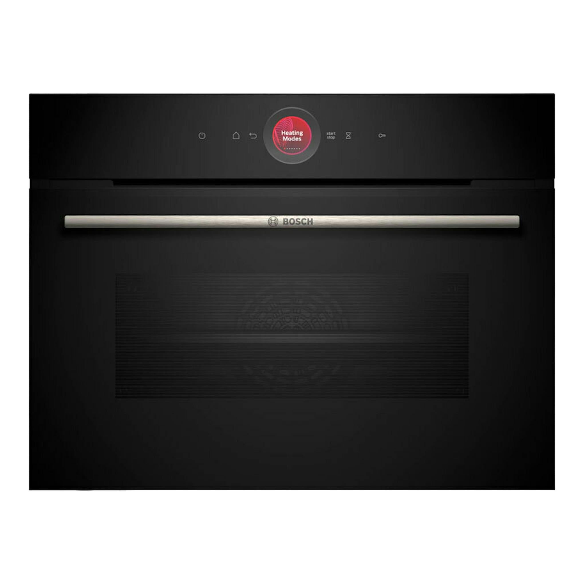 Horno Bosch CBG7341B1 negro, vista frontal, con panel táctil superior y puerta de vidrio.