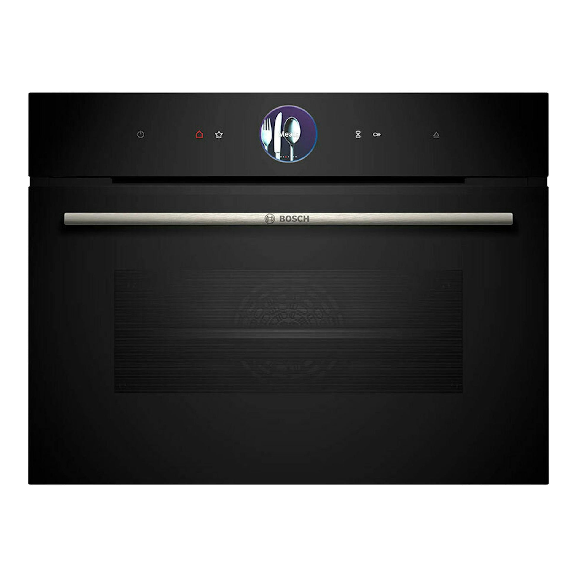 Horno Bosch CSG7361B1 negro, vista frontal, con panel táctil y puerta de vidrio.