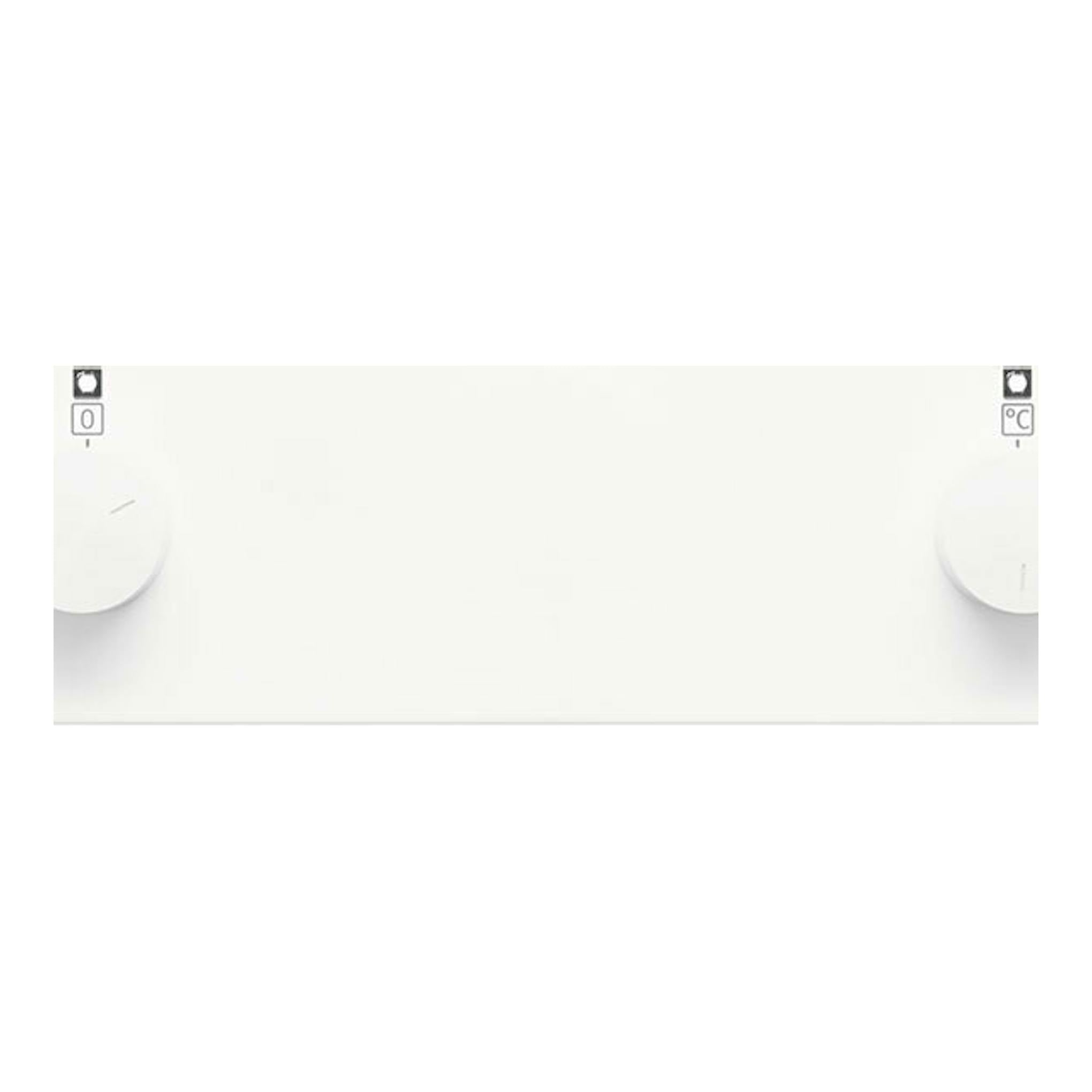 Horno Electrolux CKB101W blanco, vista frontal del panel con dos mandos giratorios.