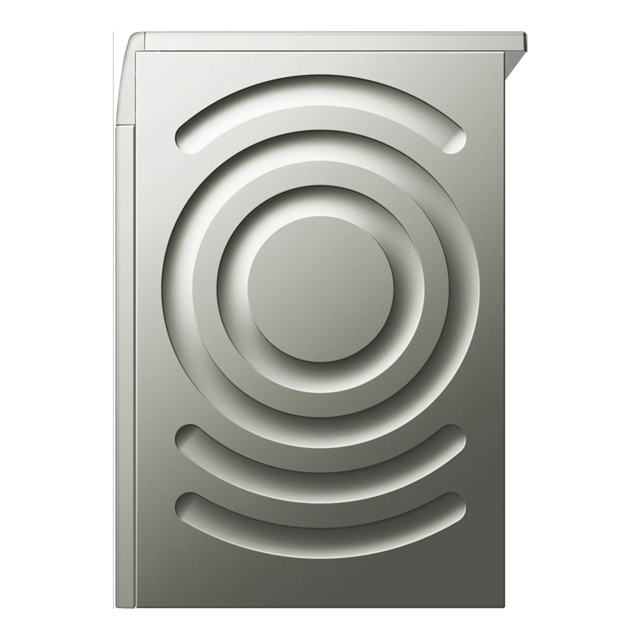 Lavadora Balay 3TS382X plateada, vista frontal con diseño circular en la puerta.