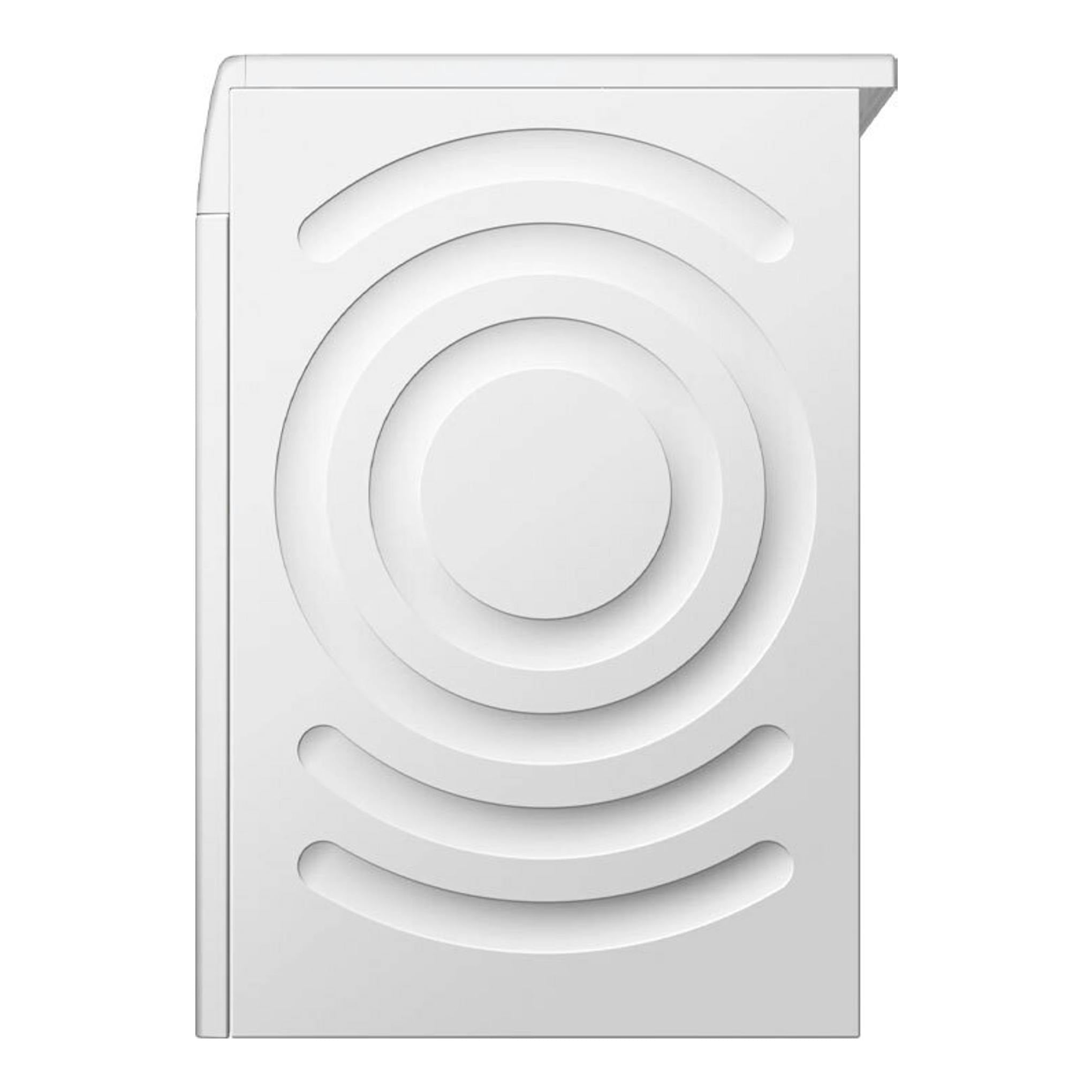 Lavadora Siemens WG44H2A0ES blanca, vista frontal, con puerta circular centrada.
