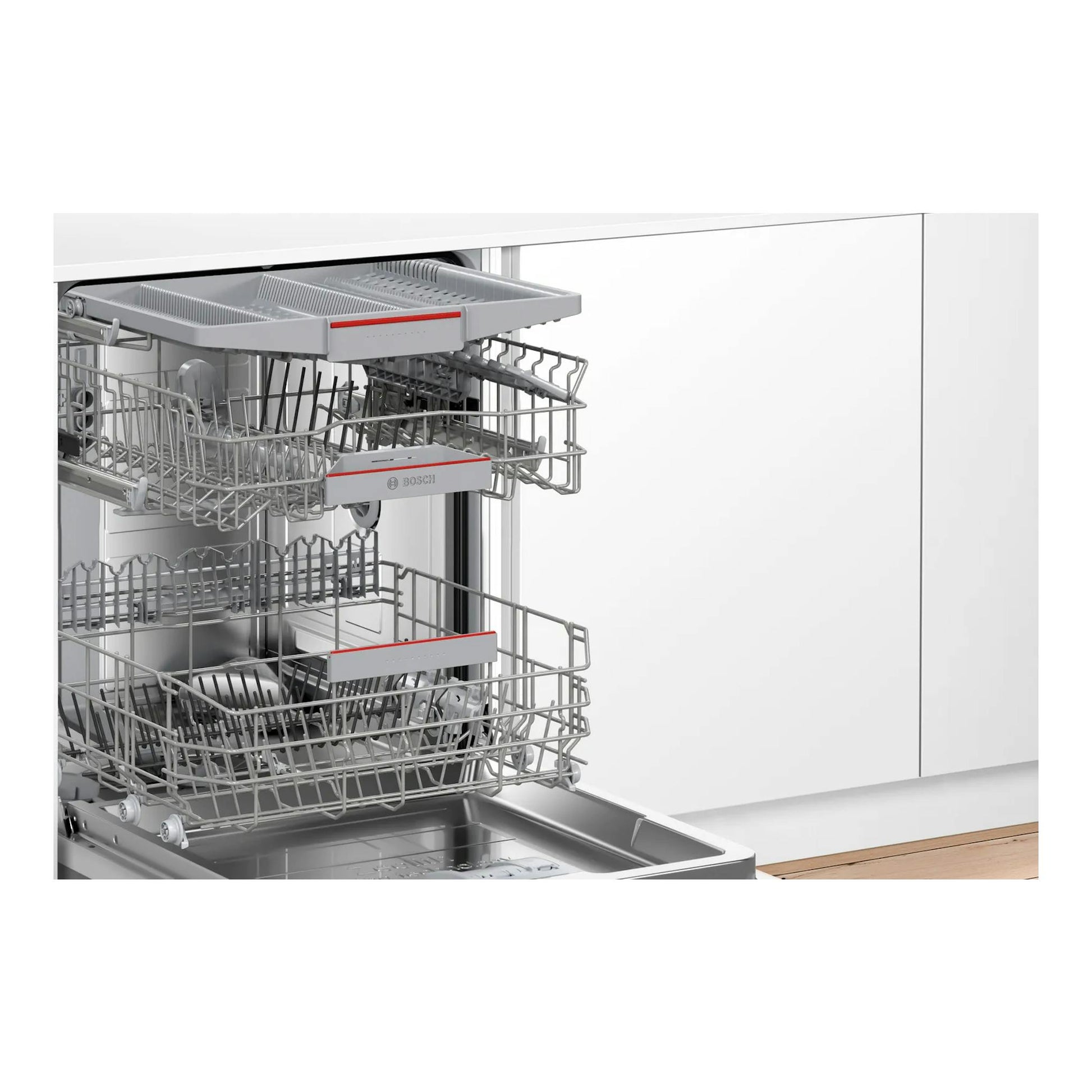 Lavavajillas integrable Bosch SBV6YCX02E, vista frontal.