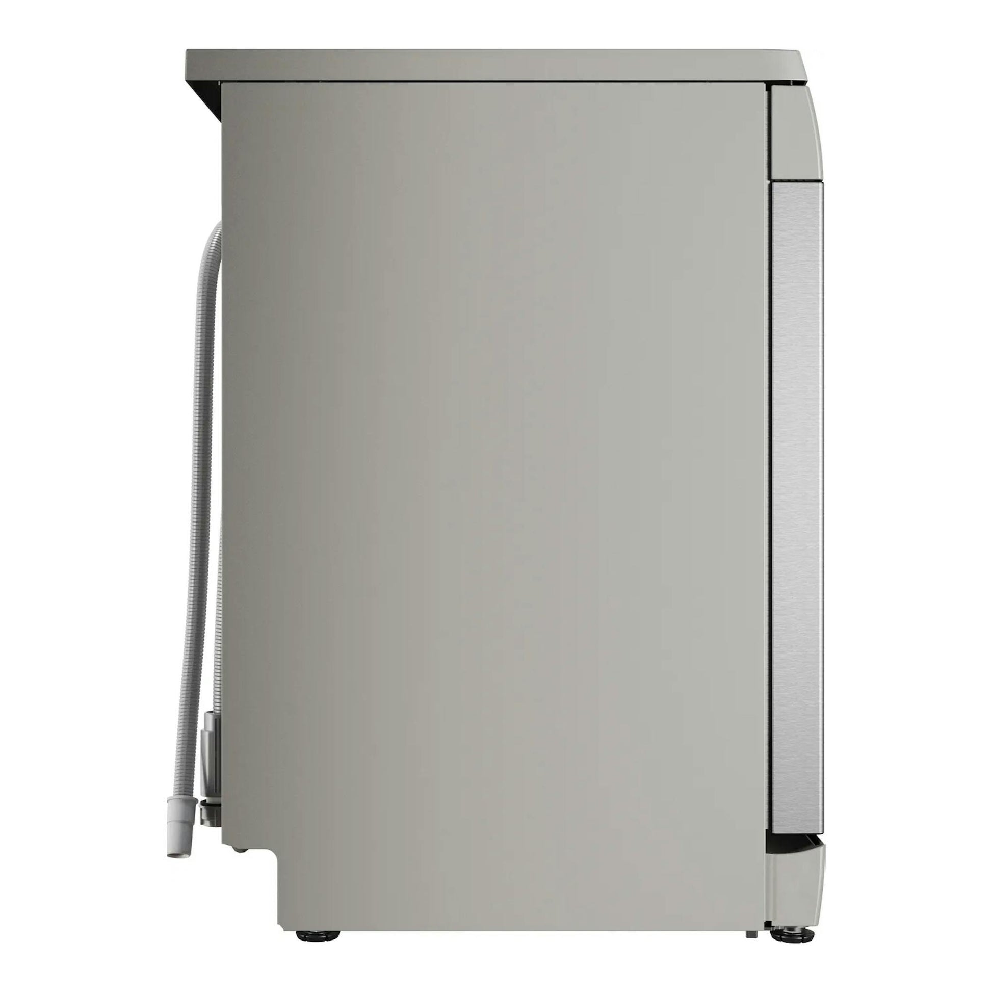 Lavavajillas Bosch SPS4EMI17E de libre instalación, vista lateral en gris y acero inoxidable.