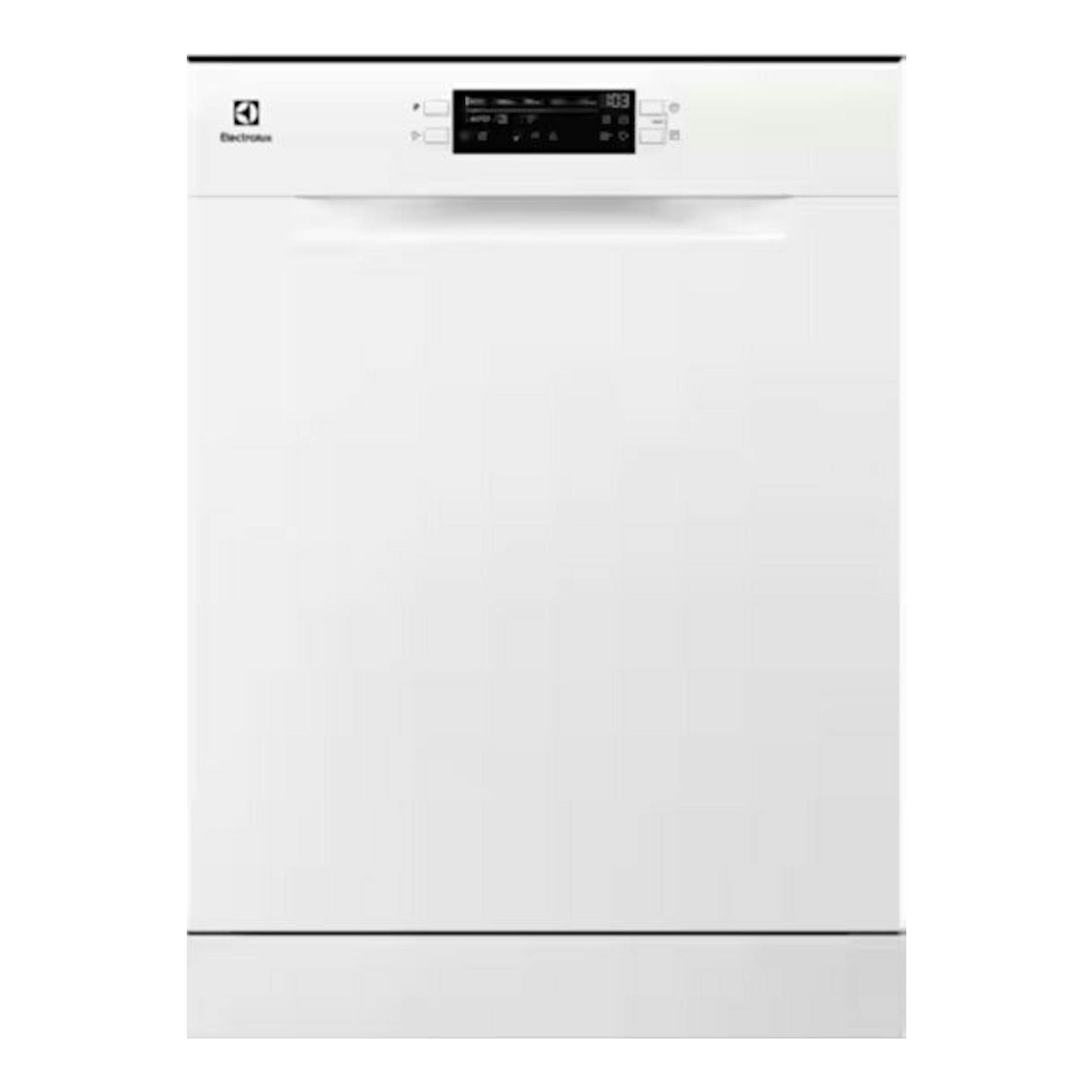 Lavavajillas Electrolux ESA47301SW blanco, vista frontal, panel de control superior.