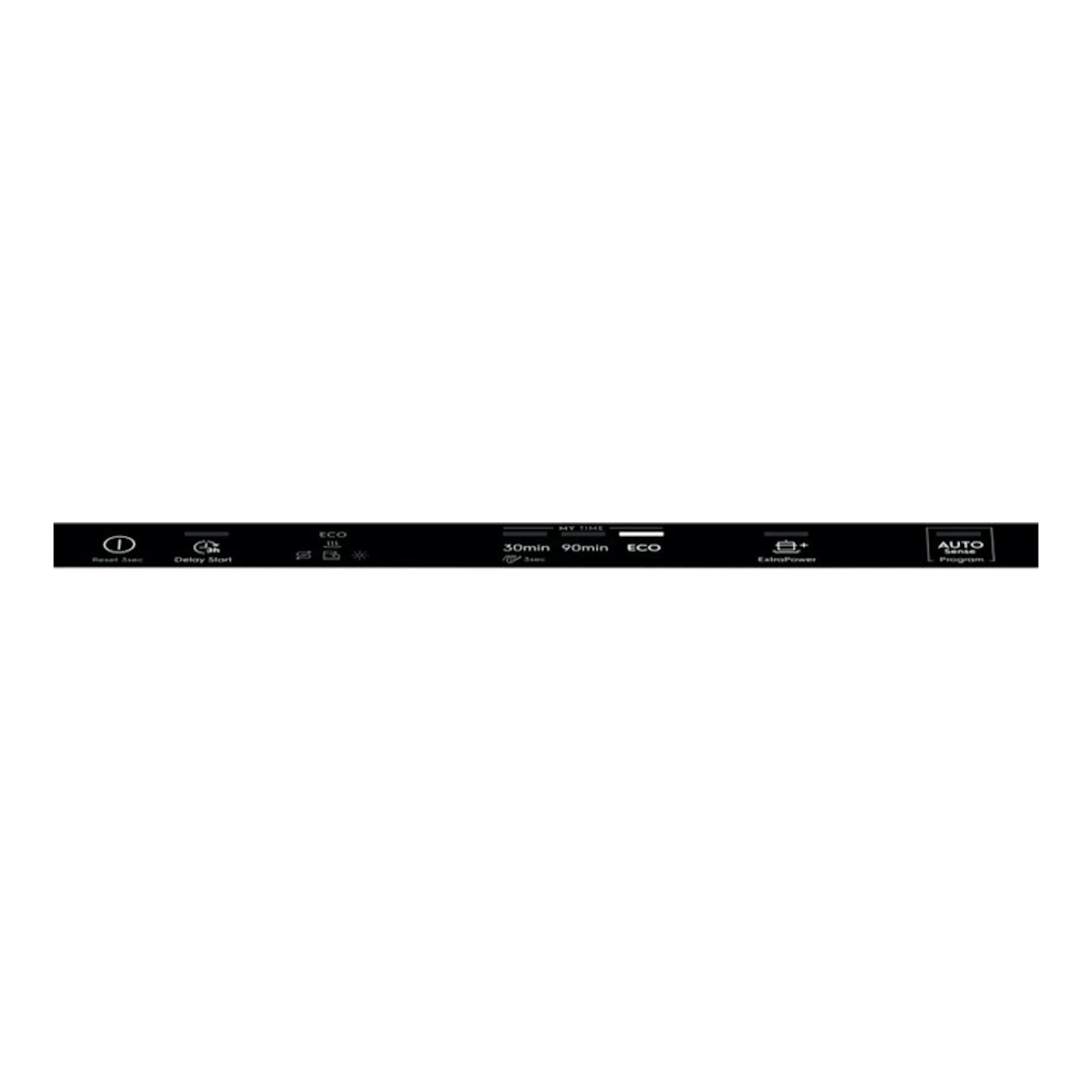 Lavavajillas integrable Electrolux LSV48400L blanco, vista frontal con panel de control negro inferior.