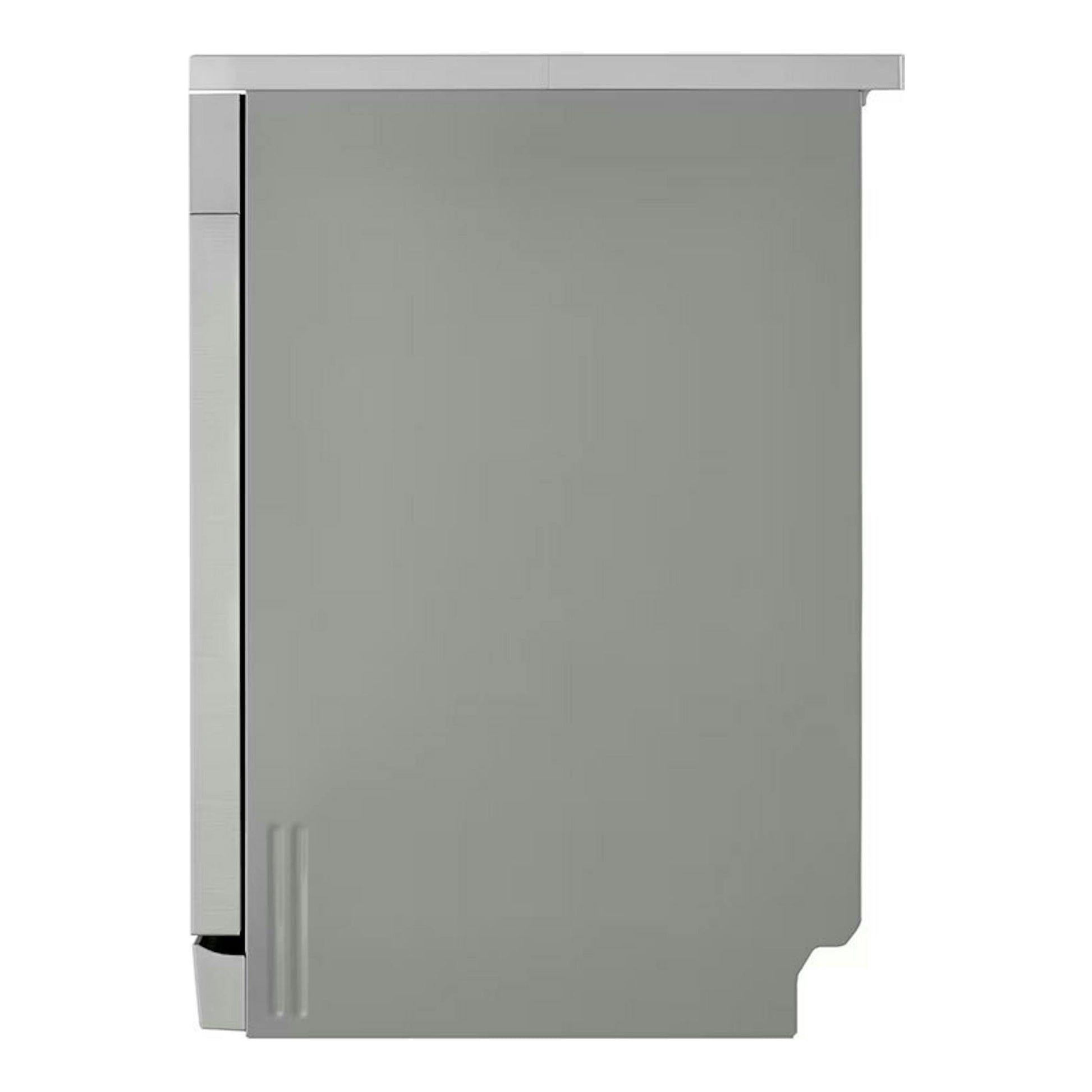 Lavavajillas LG DF142FV de 60 cm, vista frontal, panel gris plata integrado.