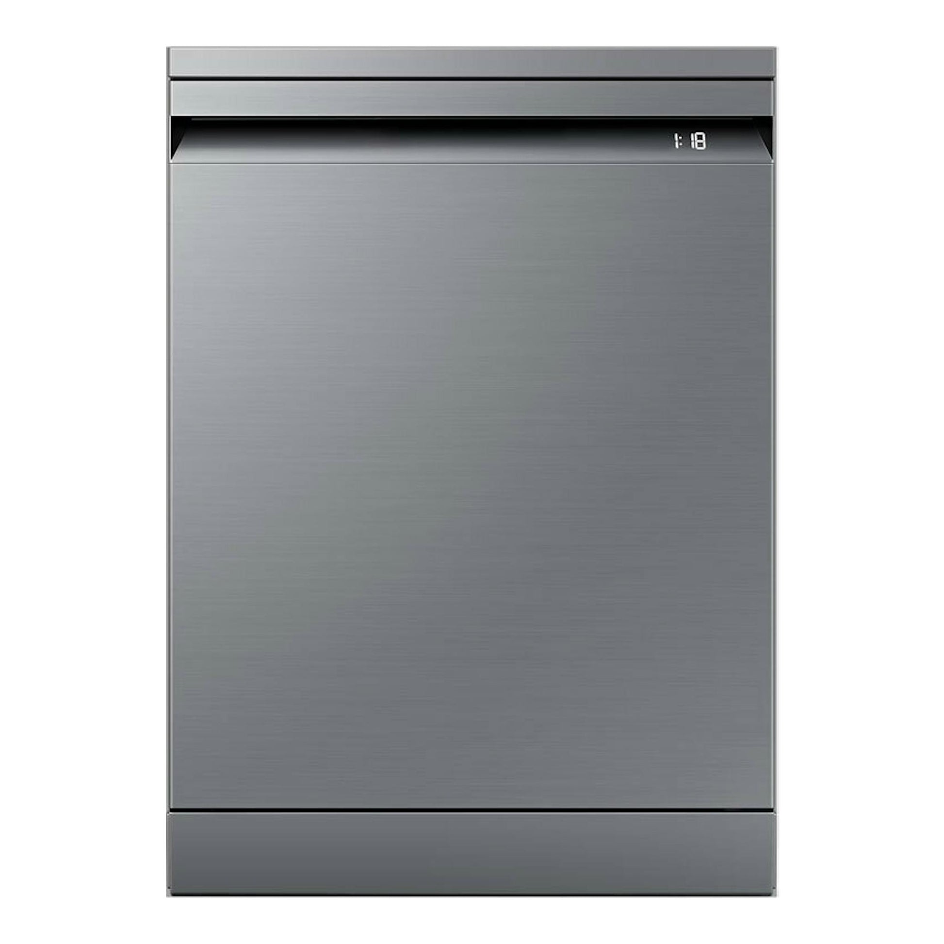 Lavavajillas Samsung DW60DG790FSLU1 de 60 cm, vista frontal en acero inoxidable con display digital.