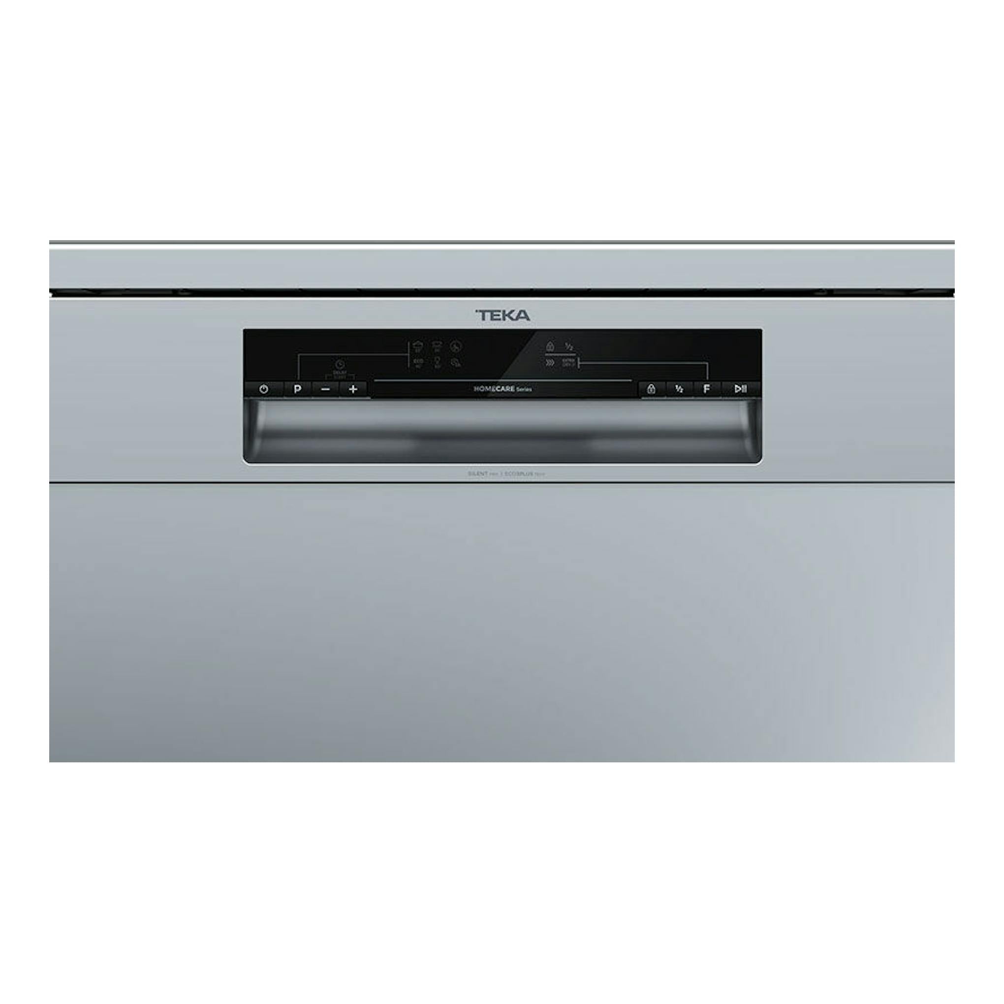 Lavavajillas Teka DFS26650 SS en inox, vista frontal integrada con panel de control negro.
