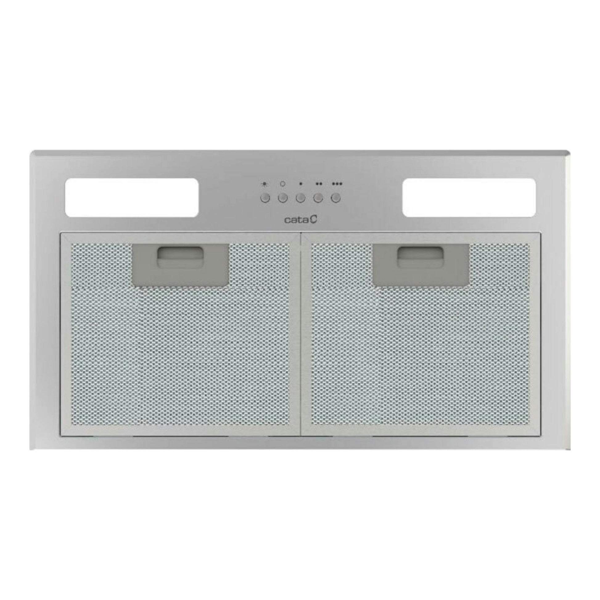 Grupo filtrante Cata GTPLUS45X/M en acero inoxidable, vista frontal con dos filtros metálicos.