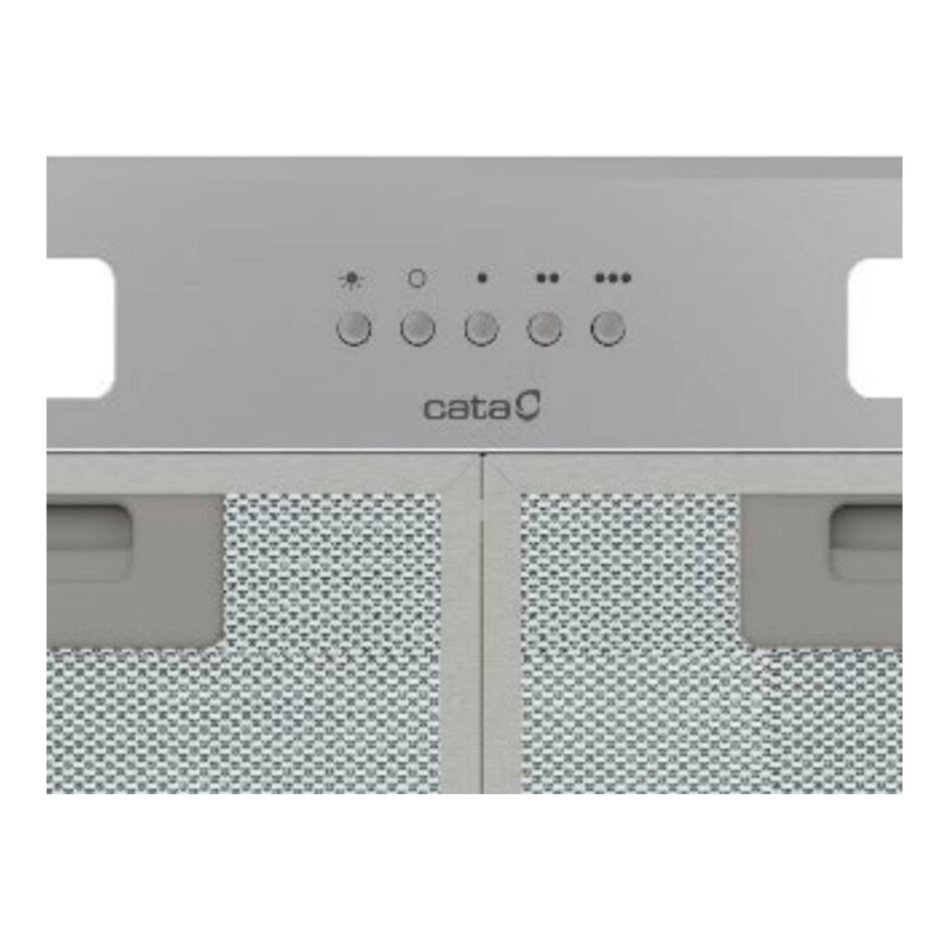 Grupo filtrante Cata GTPLUS45X/M en inox, vista frontal con panel y filtros metálicos.