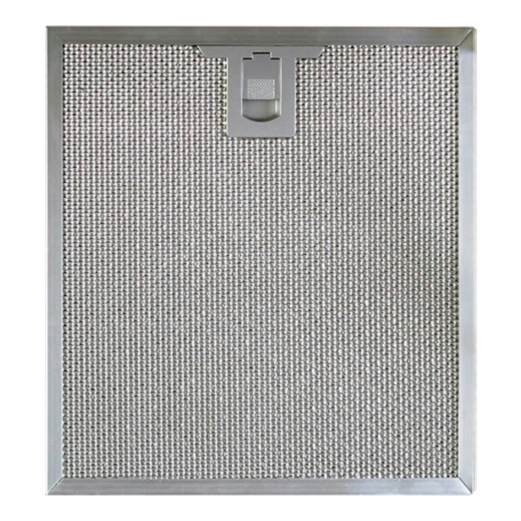 Filtro metálico Cata GTPLUS45BK/M negro, vista frontal, rectangular, con malla plateada.