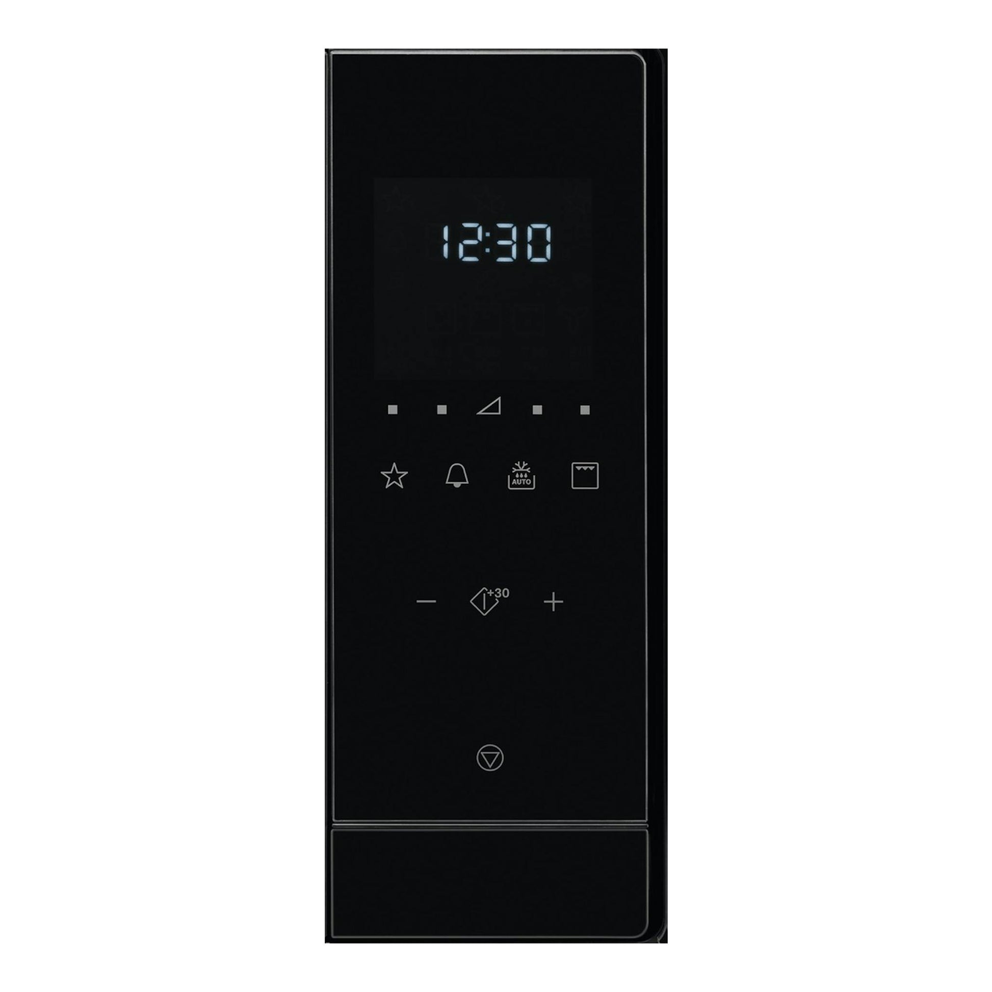 Microondas grill integrable AEG MSB2547D-M, frontal, negro, con pantalla digital 12:30 y panel táctil.
