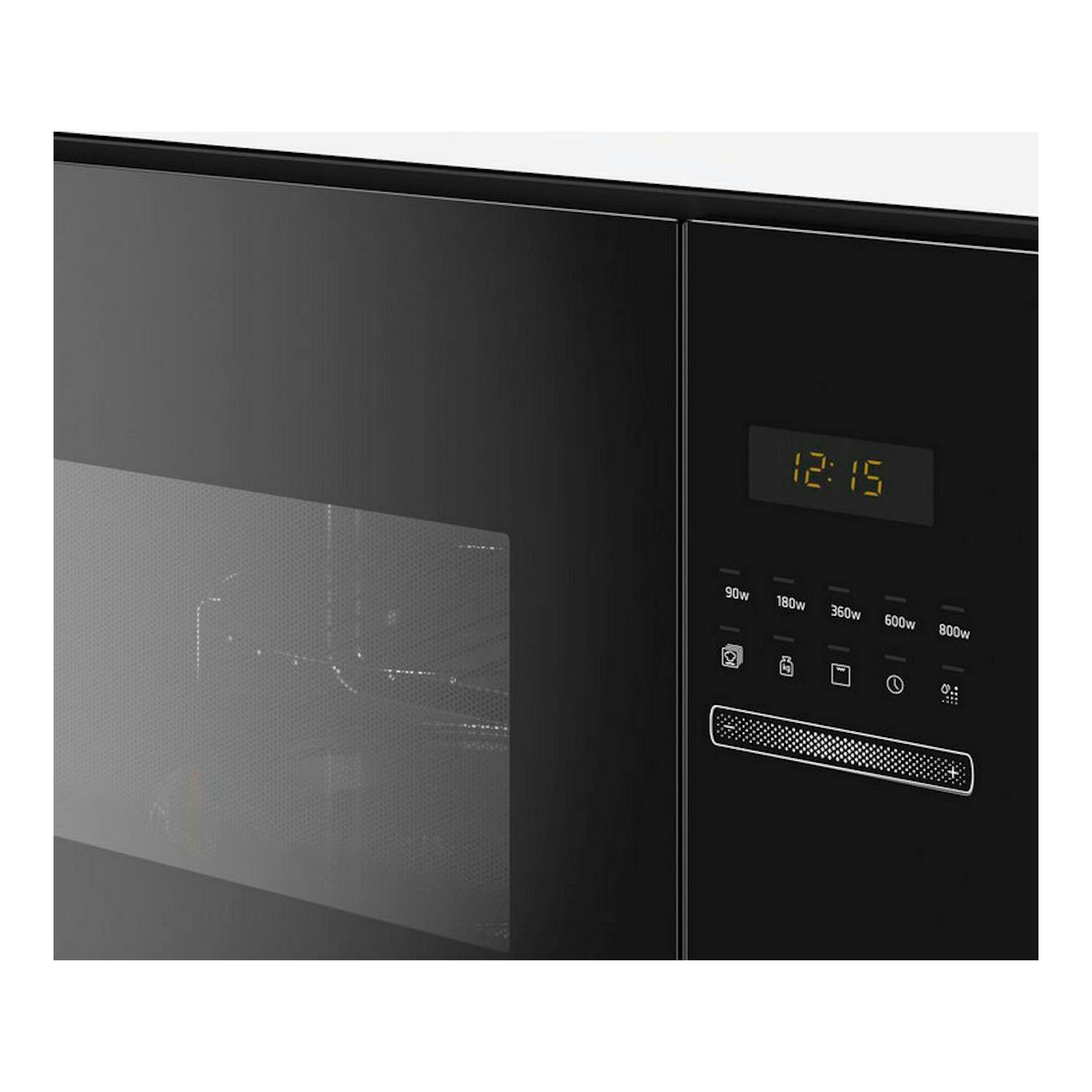 Microondas Balay 3CG5172N2 negro, vista frontal inclinada, con panel digital y puerta de cristal.