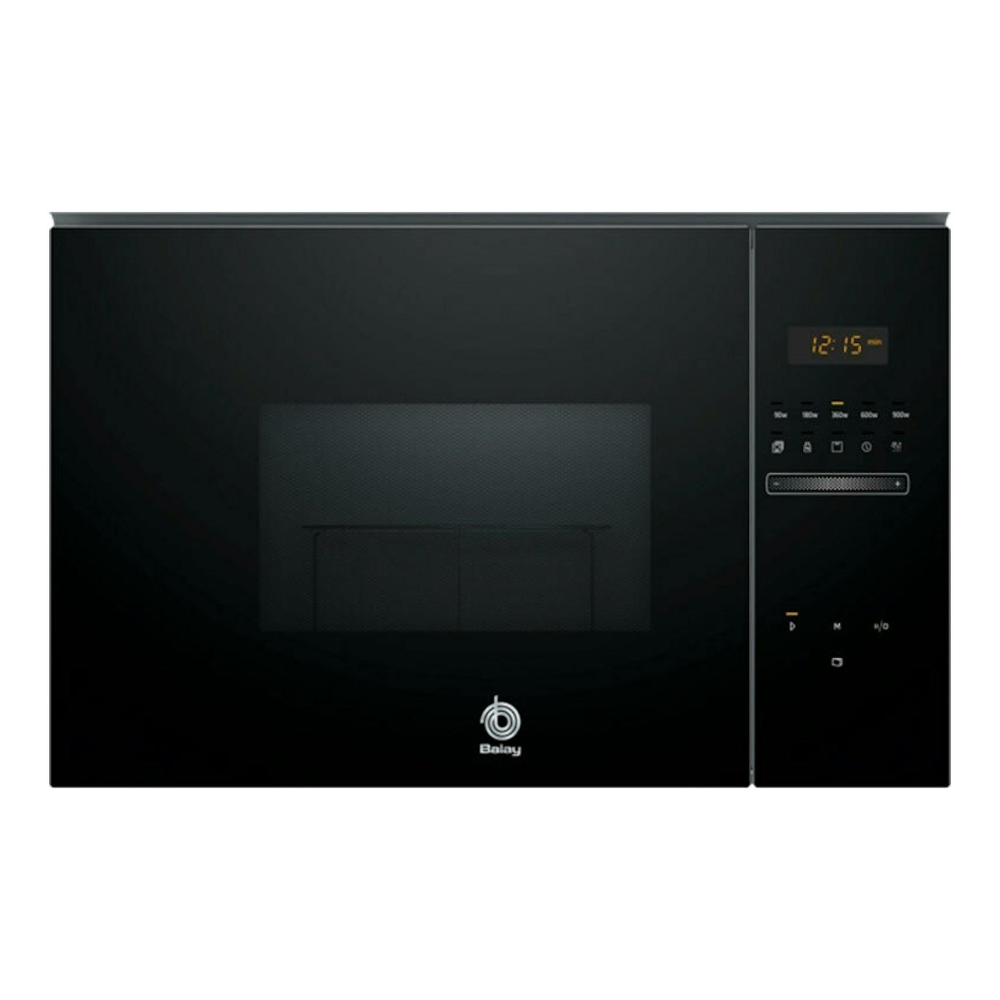 Microondas Balay 3CG5175N2 negro, vista frontal, con panel digital a la derecha.