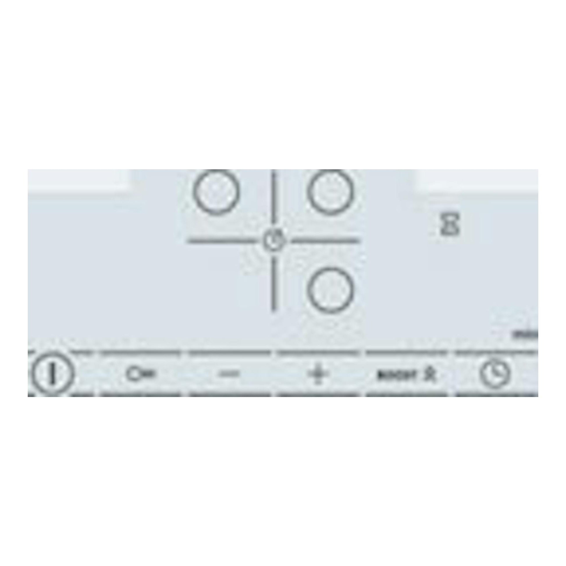 Placa de inducción Bosch PID612BB1E blanca, vista superior, con tres zonas de cocción y panel táctil inferior.