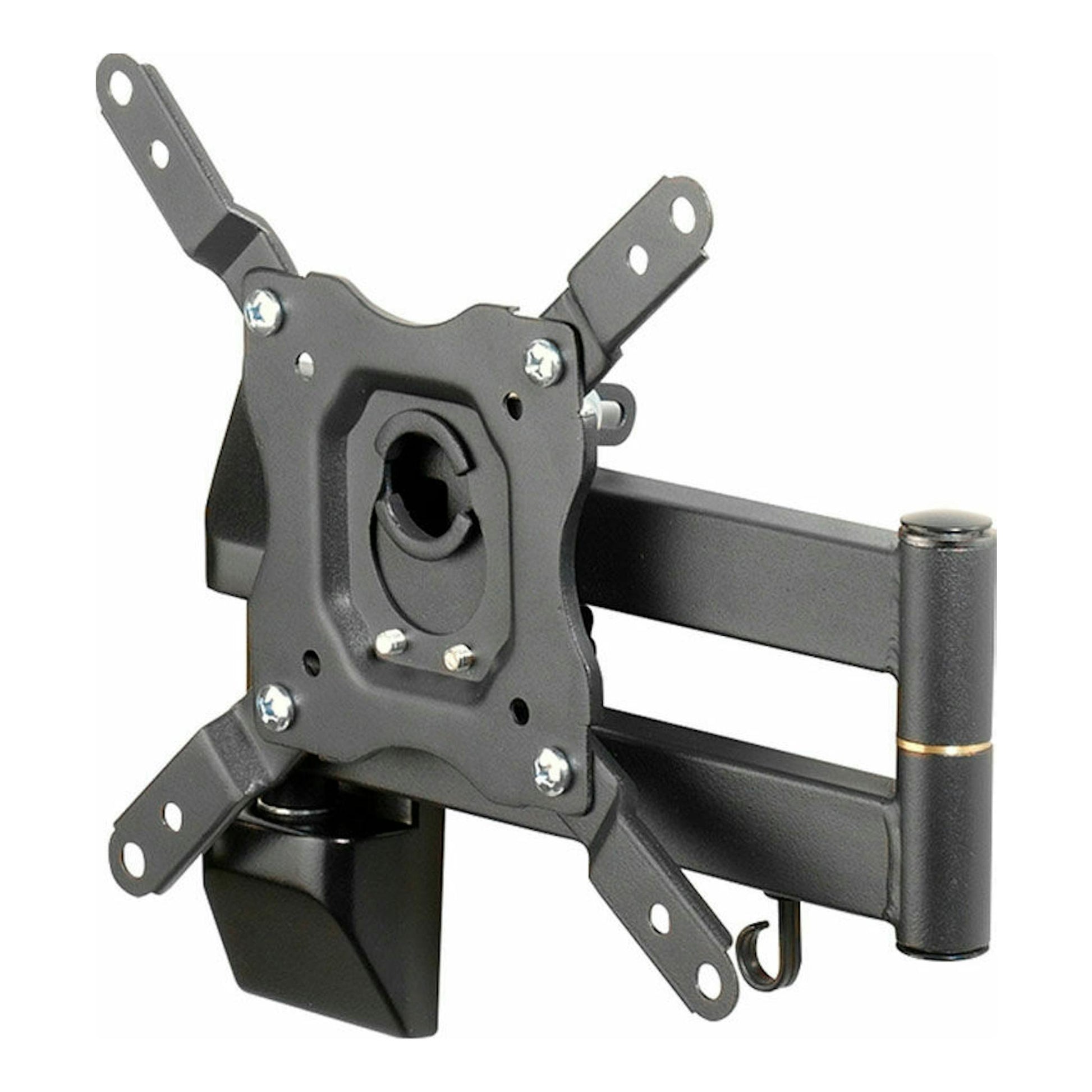 Soporte TV Vivanco BFMO 6020 negro, articulado, visto de frente, con brazo extensible y placa VESA.
