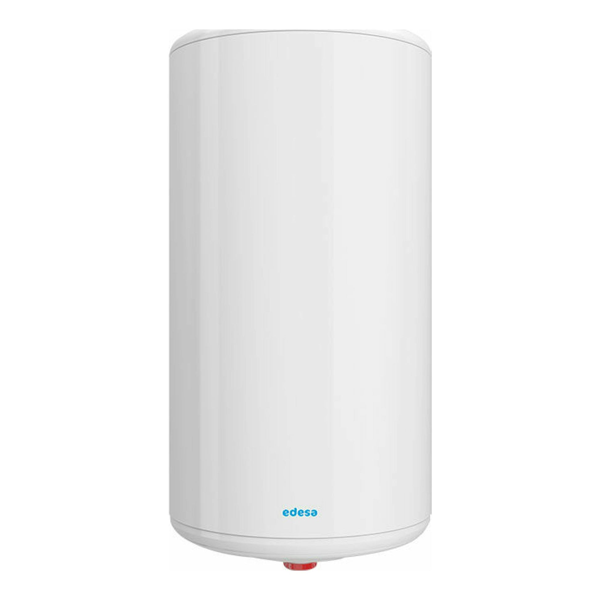 Termo eléctrico vertical Edesa Atlantic ONE 150L blanco, vista frontal sobre fondo blanco.