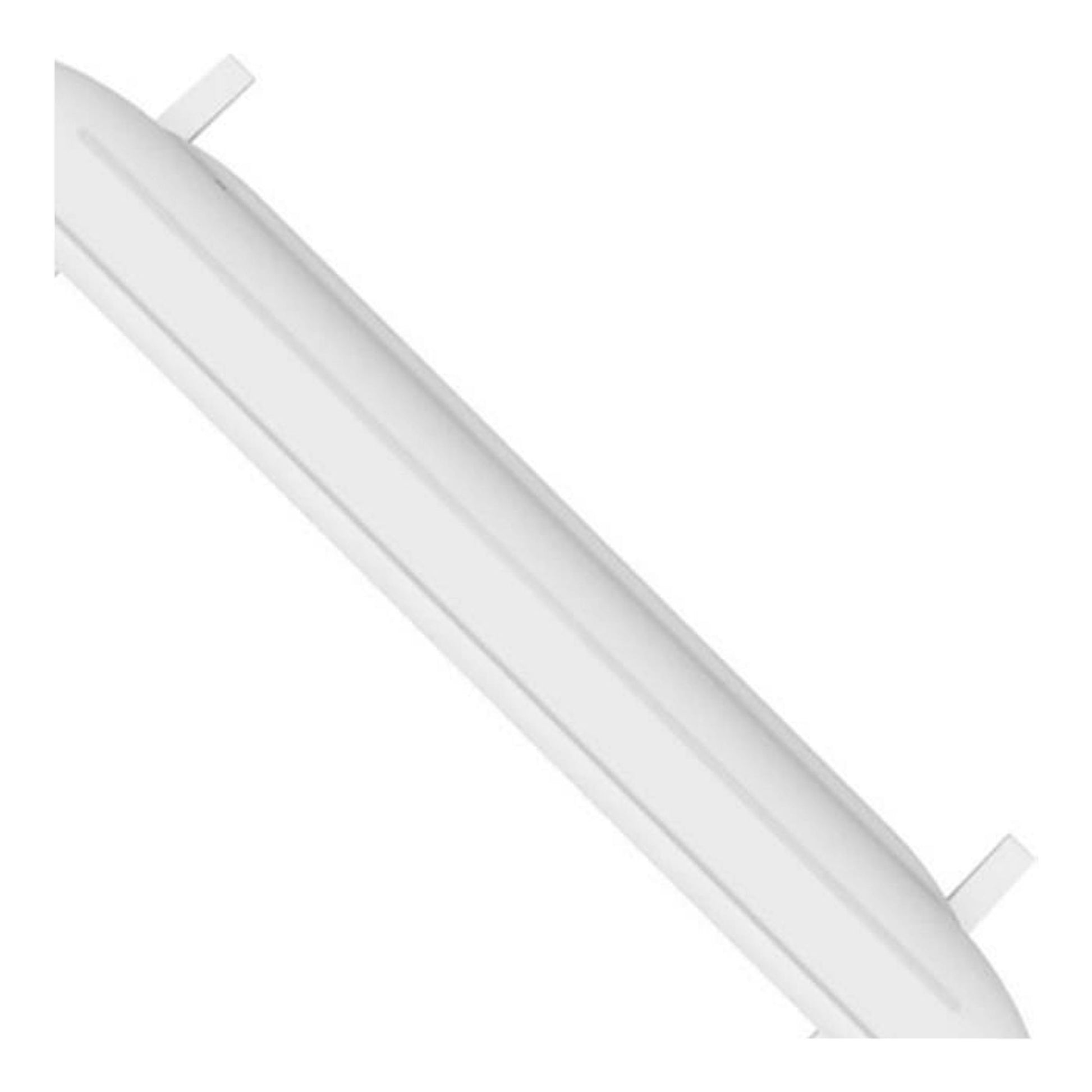 TV LG 32LQ63806LC LED de 32'', vista lateral en color blanco, con soporte trasero.