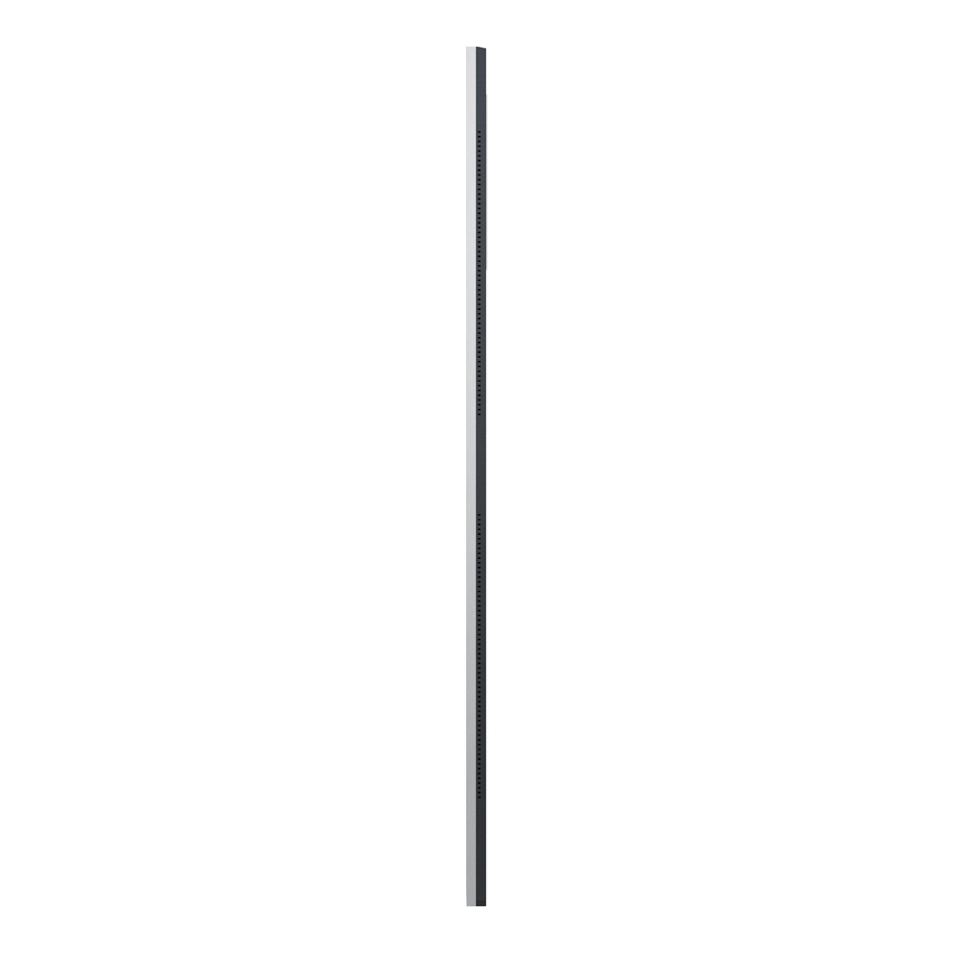LG OLED97G64LW.AEU, televisor OLED negro y plateado, vista lateral de perfil ultrafino.