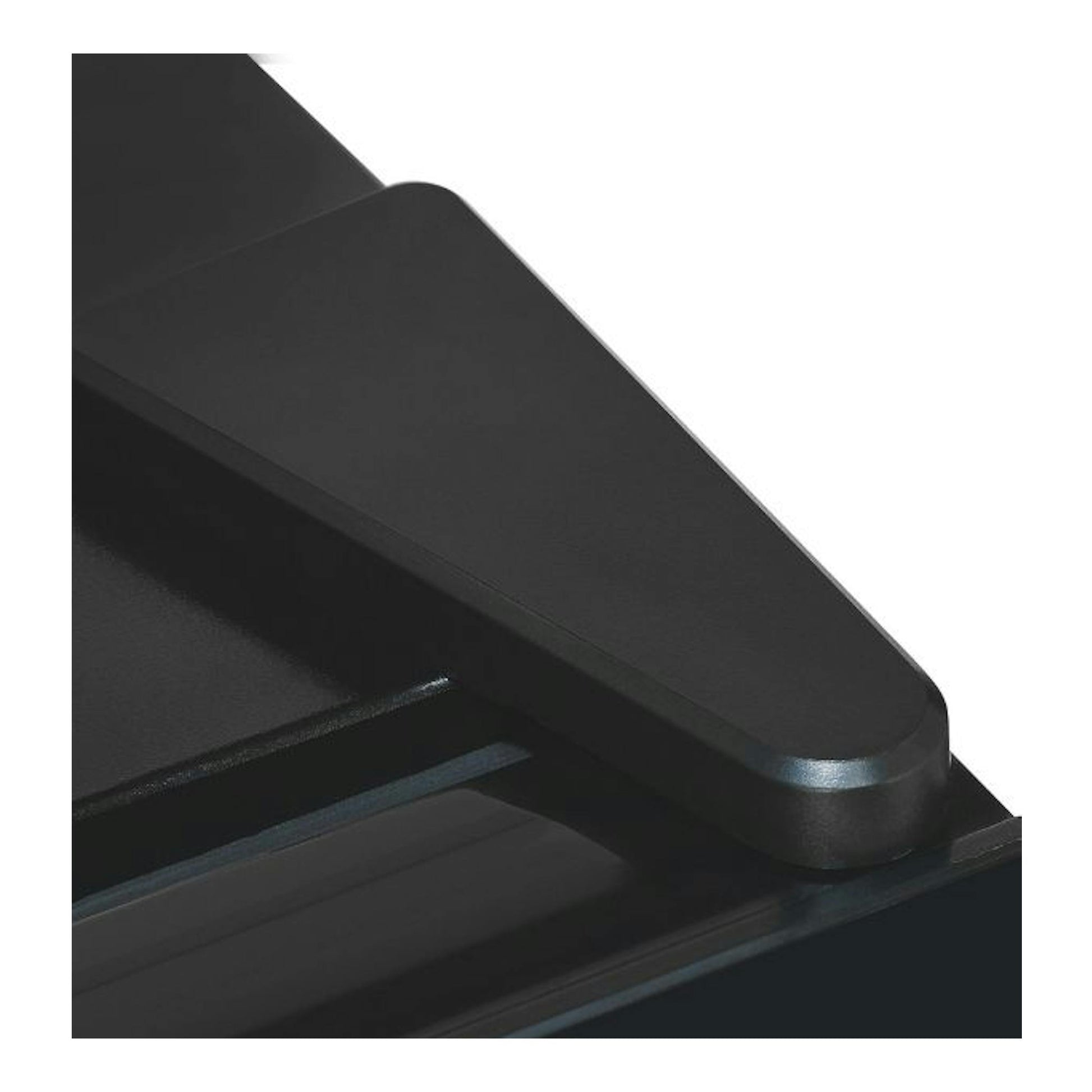 Vinoteca Exquisit WS2-45-GTE-160G negra, detalle superior en vista cercana.