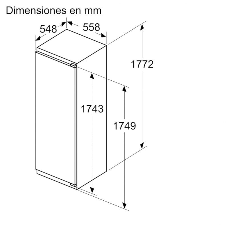 Frigorífico 1 puerta integrable Balay 3FIE734S (1)