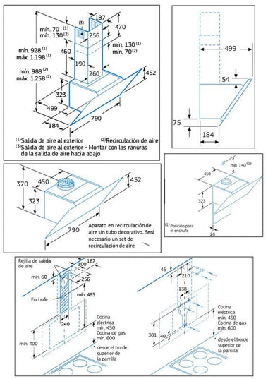 Campana decorativa Balay 3BC587GN Negro (1)