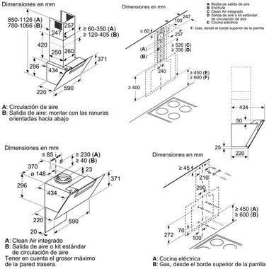 Campana decorativa Balay 3BC566GN Negro (1)