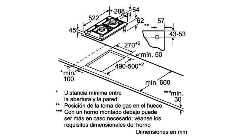 Placa gas Balay 3ETG632HB 30 cm (1)