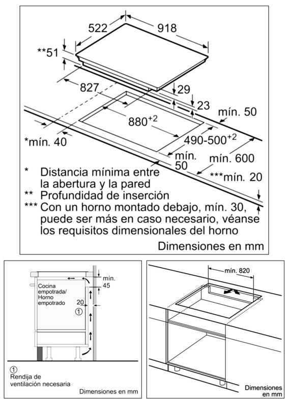 Placa inducción Balay 3EB997LU 90 cm (1)