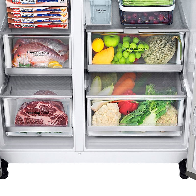 Frigorífico Americano LG GSLV91MBAD Inox (4)