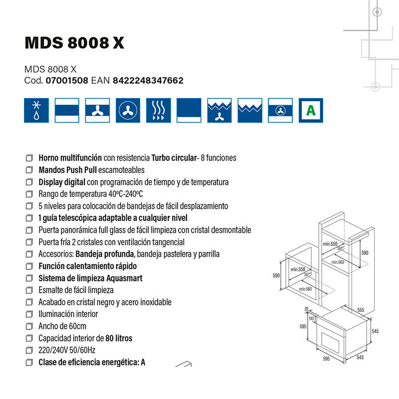 Horno Cata MDS8008X Inox (6)